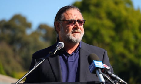 Russell Crowe announced he will be financially backing Coffs Harbour’s major new film studio on Wednesday. 