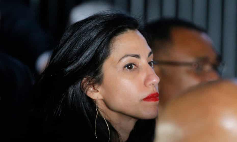 Huma Abedin pictured in 2016. Abedin does not name the senator, their party or give any other clues as to his identity.