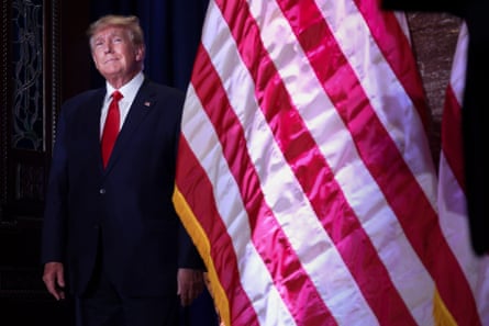 Donald Trump delivers remarks at the South Carolina state house on Saturday in Columbia, South Carolina.
