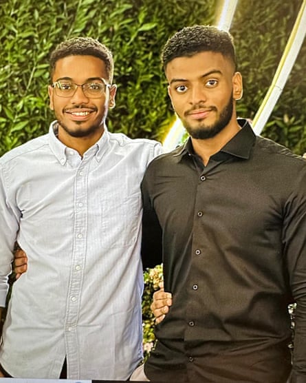Mohamed Salah (left) and brother Mustafa Salah