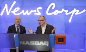 Robert Thomson, CEO of News Corp (right), with Gerard Baker, editor-in-chief of the Wall Street Journal.