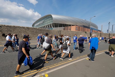 Fans walked slowly up to their new stadium, ‘seemingly awestruck’ and stopping for selfies.