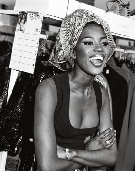 Naomi Campbell backstage at the Azzedine Alaïa show in Paris in 1989