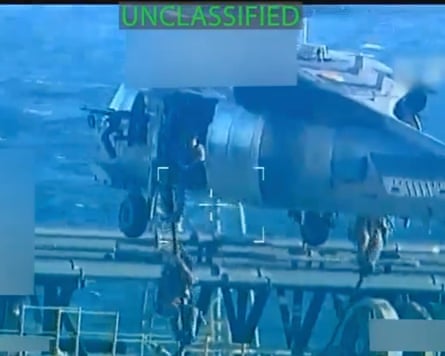 Venezuela Decries ‘Act of Piracy’ after US Forces Seize Oil Tanker Off Country’s Coast 2 A helicopter lands on the oil tanker