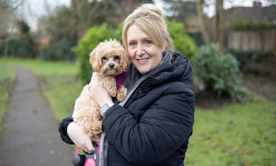 Nicole with her maltipoo, Darcie