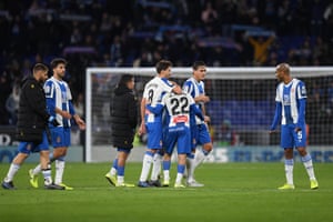 Espanyol’s players after the match.
