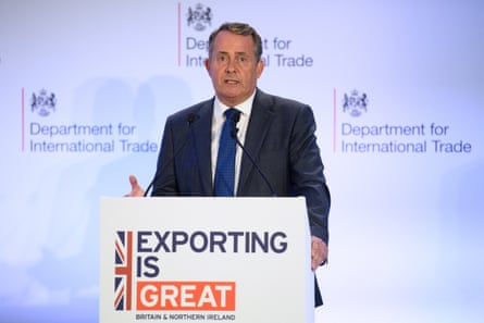 Liam Fox delivers a speech on the future of exports from the UK after Brexit