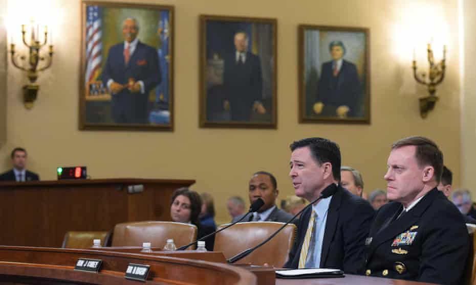 FBI director James Comey (left) and National Security Agency director Mike Rogers.