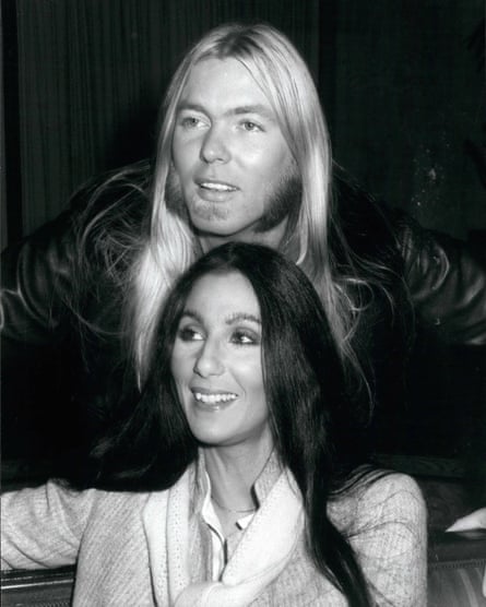 Gregg Allman with his wife, Cher, in 1977.
