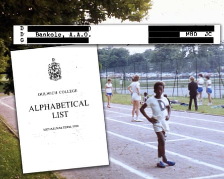 Yinka Bankole and the Dulwich college pupils list from 1980.