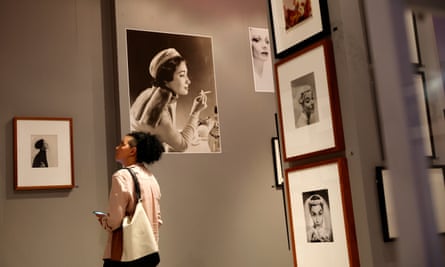 Photographs displayed at the Helmut Newton: In Focus exhibition at the Jewish Museum of Australia in Melbourne.