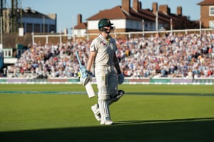 Steve Smith walks off the field.