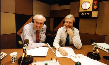 Peter Hobday, left, with John Humphys in the Today studio.