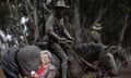 Cathie Morant, a distant cousin of Harry “Breaker” Morant, at the Boer War memorial in Canberra.