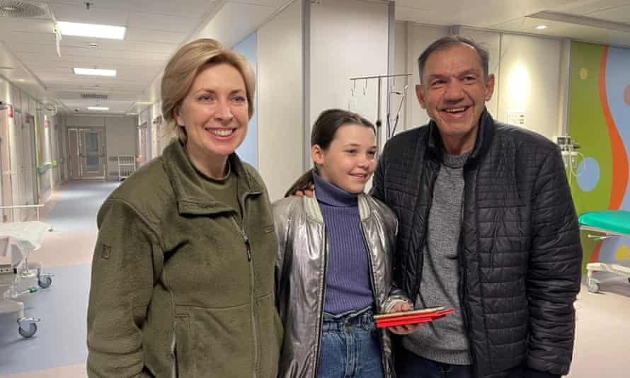 Kira Obedinsky’s hospital visitors included Ukraine’s deputy prime minister Iryna Vereshchuk.