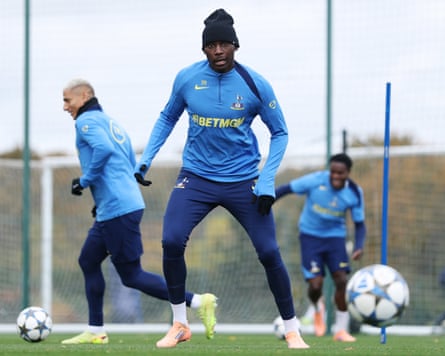 Randal Kolo Muani in training for Tottenham