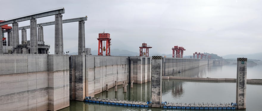 The Three Gorges Dam on the Yangtze river in China.