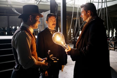 Andy Serkis, David Bowie and Hugh Jackman in The Prestige.