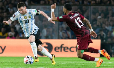 Lionel Messi was in goalscoring form as Argentina, already qualified for the World Cup finals, beat Venezuela 3-0 on Friday.
