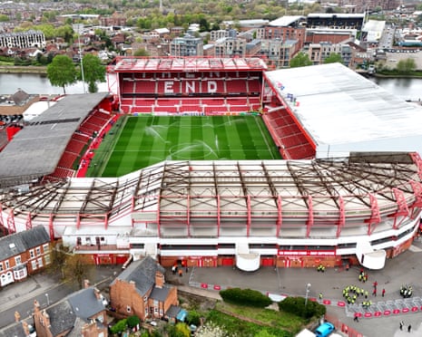A general aerial view of the City Ground