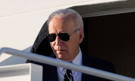 FILE - President Joe Biden arrives on Air Force One in Delaware last week.