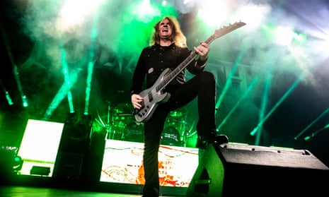 David Ellefson of Megadeath performs at Motorpoint Arena on January 30, 2020 in Cardiff, Wales. (Photo by Mike Lewis Photography/Redferns)