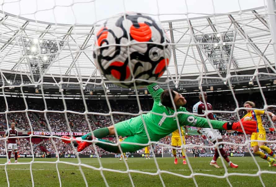 Crystal Palace’s Conor Gallagher scores during a 2-2 draw with West Ham