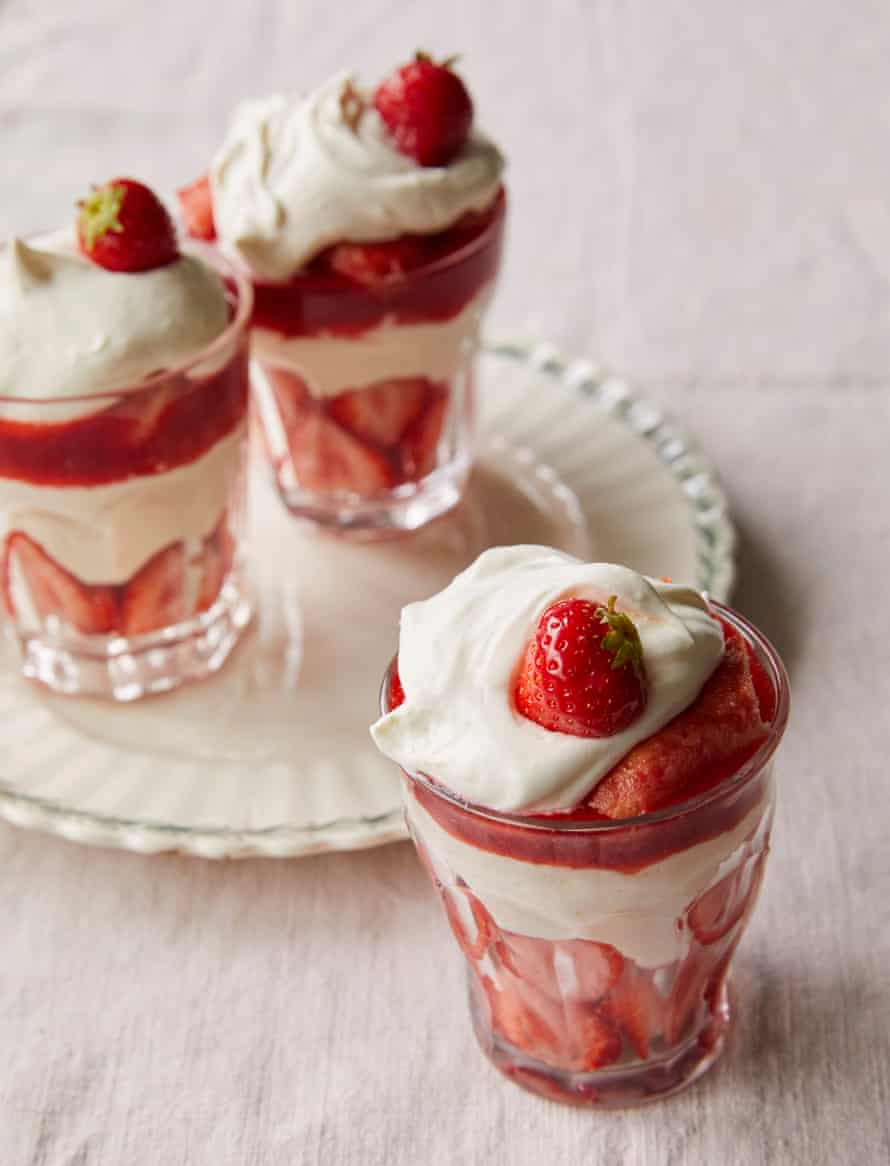 Katie and Giancarlo Caldesi’s quick strawberry and lemon tiramisu.