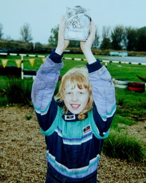 Alice Powell pictured at the age of eight during her first season of karting.