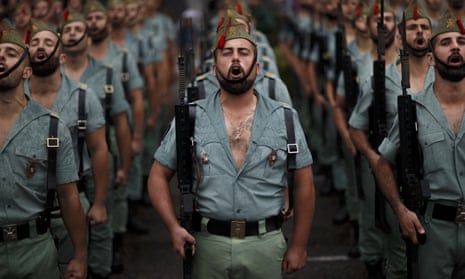 Members of La Legión, an elite unit of the Spanish army