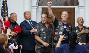 The president made his first public comments on the book at a photo-op with the group Bikers for Trump.