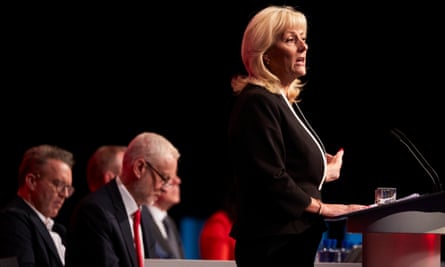 ‘I was ready to move on’: former Labour general secretary Jennie Formby speaking at the party’s annual conference in 2018.