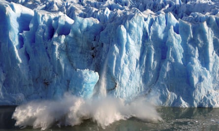 A melting glacier