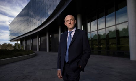 Mike Burgess outside Asio’s headquarters in Canberra on Wednesday
