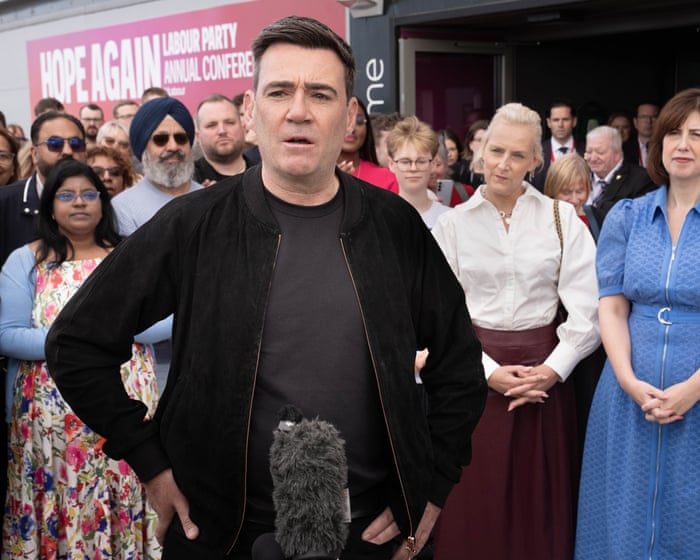 UK politics live: Burnham says NHS will ‘break’ without social care reform ahead of Labour conference
