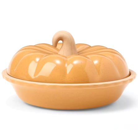 John Lewis Farmhouse Pumpkin Stoneware Lidded Bowl, 20cm, Orange
