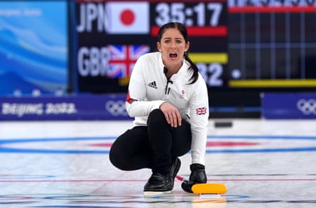 Great Britain's Eve Muirhead during the women's curling gold medal match in Beijing in 2022.