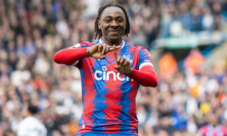 Eberechi Eze après avoir marqué pour Crystal Palace.