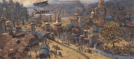 Spread from The Tree and the River by Aaron Becker.