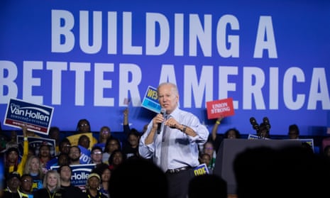 US President Joe Biden participates in a Democratic Party rally on eve of election dayepaselect epa10293002 US President Joe Biden participates in a rally for the Democratic Party on the eve of election day at Bowie State University in Bowie, Maryland, USA, 07 November 2022. The US midterm elections are held every four years at the midpoint of each presidential term and this year include elections for all 435 seats in the House of Representatives, 35 of the 100 seats in the Senate and 36 of the 50 state governors as well as numerous other local seats and ballot issues. EPA/MICHAEL REYNOLDS