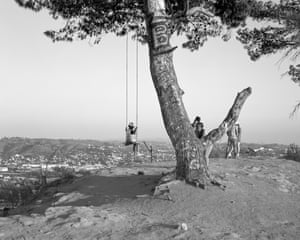 Girl on Swing, 2018 ‘Secret swings are a common attraction in the remote parks of Los Angeles, yet this one was cut down by the Parks Department during the pandemic to stop people from congregating. Like Shel Silverstein’s The Giving Tree this old tree gave as much as it could to please its children, yet adults had the last say in the matter. This was one of the first successful photographs I made in the park and it served as a guide stone for this entire body of work’
