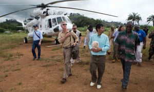 The former senior UN official, Anthony Banbury (third from right), described the organisation as having ‘minimal accountability’. 