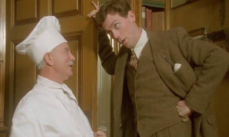 Cooking with gas … John Barrard as Anatole with Hugh Laurie as Bertie Wooster in ITV’s Jeeves and Wooster.