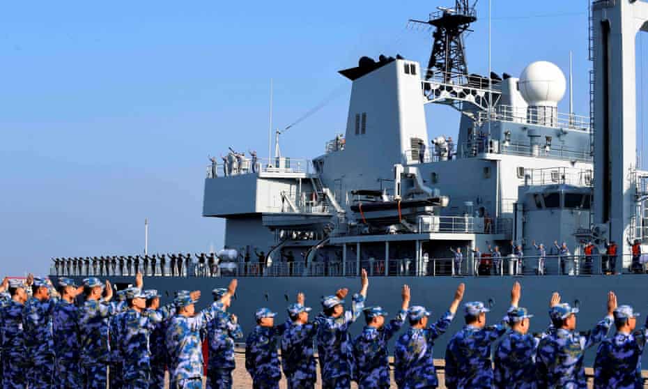 A Chinese navy ship. Britain has authorised millions in sales of arms to China, mostly military radar equipment for the country’s fast-growing navy, now the world’s largest.