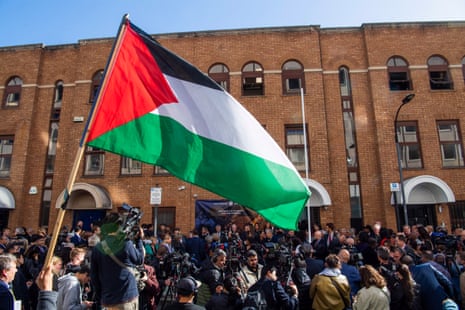 The Palestinian Mission to the UK has held a special ceremony that included raising the Palestinian flag.
