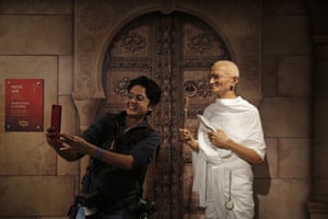 A selfie with Mahatma Gandhi