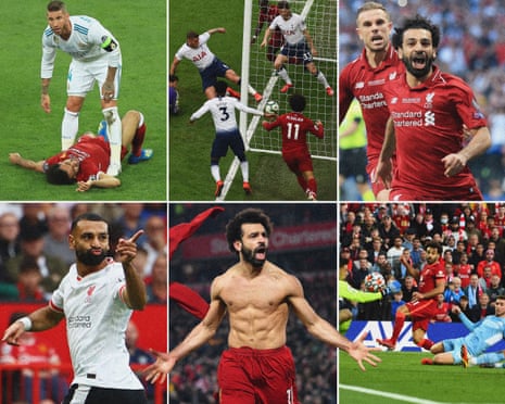 في اتجاه عقارب الساعة من أعلى اليسار: ريال مدريد في 2018؛ توتنهام في 2019؛ توتنهام مرة أخرى في عام 2019، مانشستر سيتي في عام 2021، مانشستر يونايتد في عام 2020، مانشستر يونايتد مرة أخرى في عام 2024
