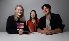 Abigail Bobkowski, Yihong Yuan and Jack Quinlan, students at the University of Sydney who are using generative AI.
