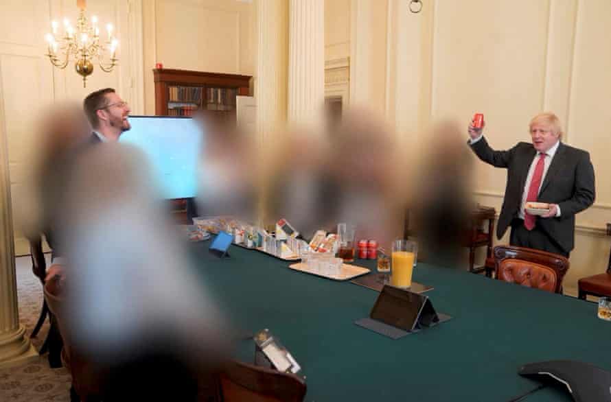 Boris Johnson, right, and Simon Case.