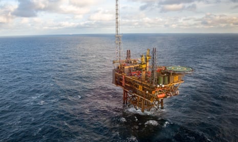 A gas platform in the North Sea.